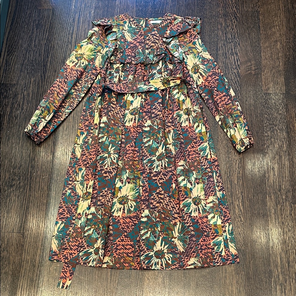Ulla Johnson Kids Floral Long Sleeve Dress